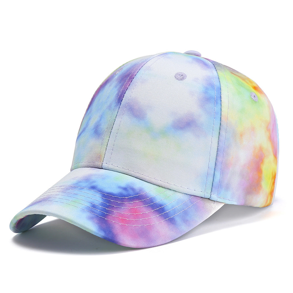 Tie Dye Gradient Multicolor Baseball Cap Men Cotton Outdoor Summer Sun Dad Hat