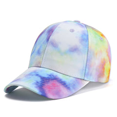 Tie Dye Gradient Multicolor Baseball Cap Men Cotton Outdoor Summer Sun Dad Hat