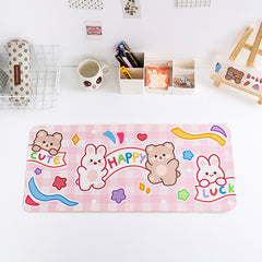 Bear & Bunny Waterproof Mouse Pad for Girls' Dorms