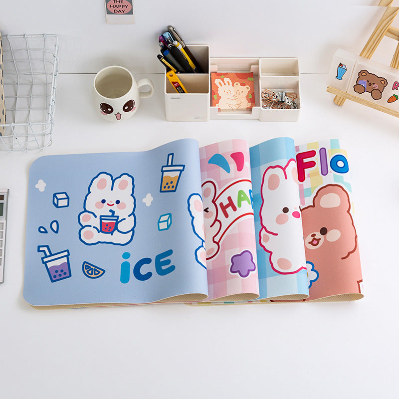 Bear & Bunny Waterproof Mouse Pad for Girls' Dorms