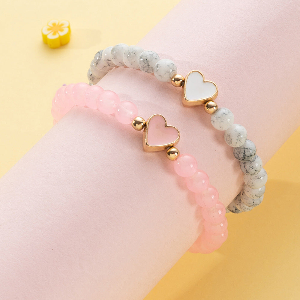 Heart Beaded Bracelet for Baby Girls