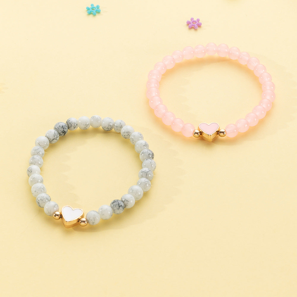 Heart Beaded Bracelet for Baby Girls