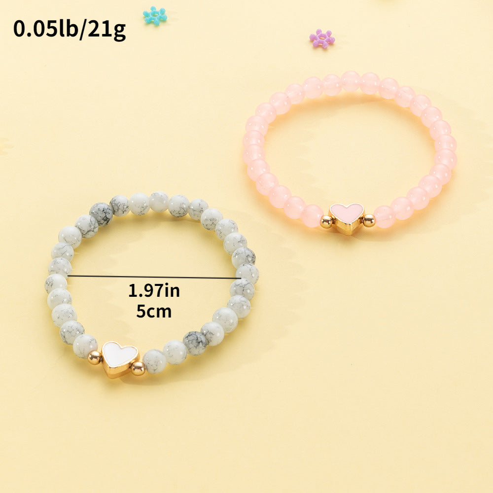 Heart Beaded Bracelet for Baby Girls