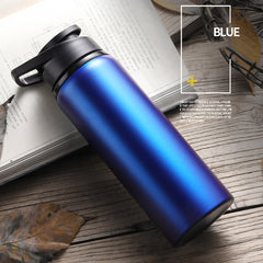 Stainless Steel Bottle with Straw and Leak Proof Lid 23.67oz Capacity