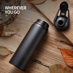 Stainless Steel Bottle with Straw and Leak Proof Lid 23.67oz Capacity