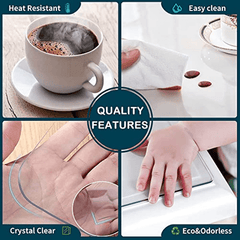 Heat Resistant Clear Vinyl Blotter Mat Table Protector Easy Clean Durable PVC