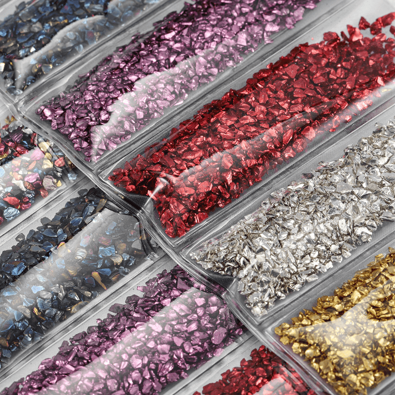 Crushed Glass Stones Resin Fillings Crystal UV Epoxy Filler DIY Crafts