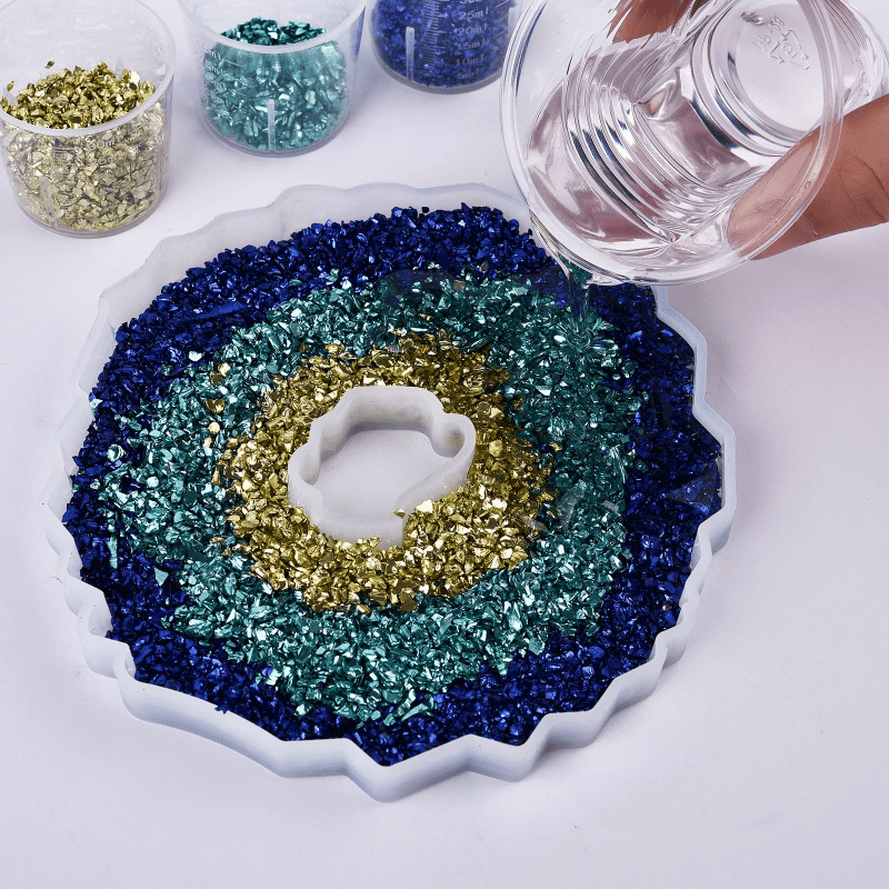 Crushed Glass Stones Resin Fillings Crystal UV Epoxy Filler DIY Crafts
