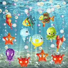 5pcs 16 Inch Mini Marine Animals Aluminum Balloon