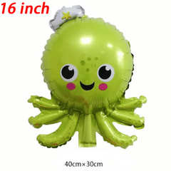 5pcs 16 Inch Mini Marine Animals Aluminum Balloon