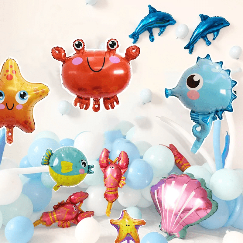 5pcs 16 Inch Mini Marine Animals Aluminum Balloon