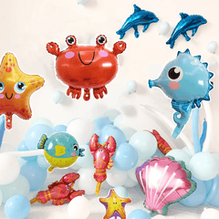 5pcs 16 Inch Mini Marine Animals Aluminum Balloon