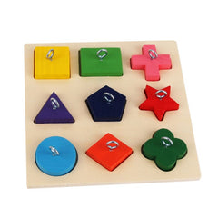 Wooden Puzzle Toys for Birds Colorful Blocks to Train Parrot