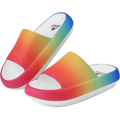 Men's Rainbow Gradient Slides Non Slip Slippers