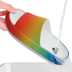 Men's Rainbow Gradient Slides Non Slip Slippers