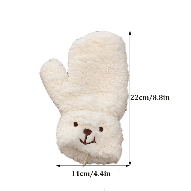 Winter Girls Bear Claw Gloves Plush Warm Hand Guards for Women