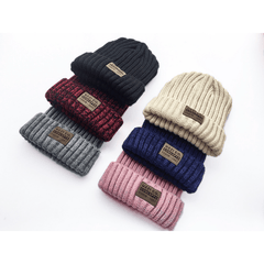Knitted Beanie Matching Round Top Thick Hat Winter Outdoor Hiking&Travel Warm
