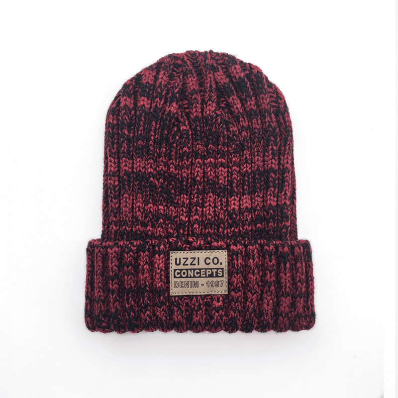 Knitted Beanie Matching Round Top Thick Hat Winter Outdoor Hiking&Travel Warm