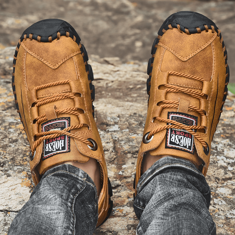 Men's Microfiber Slip On Loafers Hiking Shoes