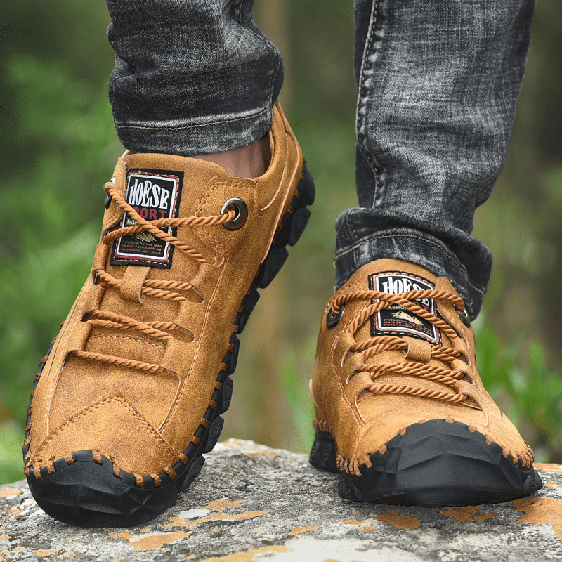 Men's Microfiber Slip On Loafers Hiking Shoes