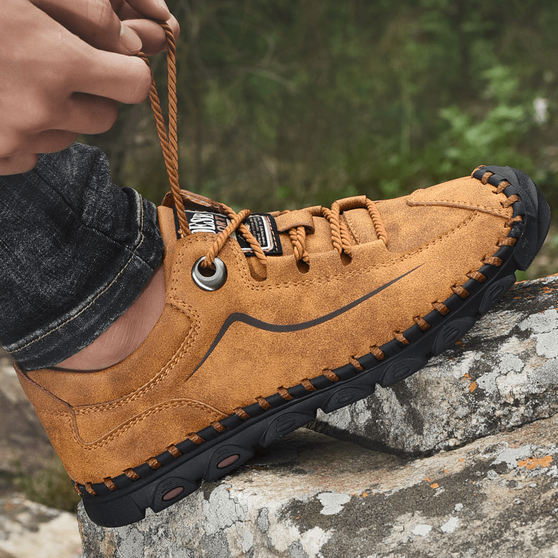 Men's Microfiber Slip On Loafers Hiking Shoes