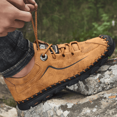 Men's Microfiber Slip On Loafers Hiking Shoes