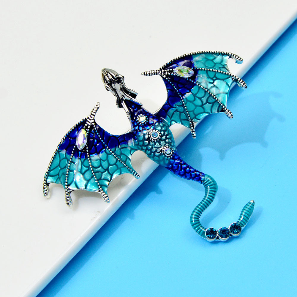 Enamel Fly Dragon Brooch Party Favor Birthday For Women