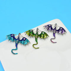 Enamel Fly Dragon Brooch Party Favor Birthday For Women