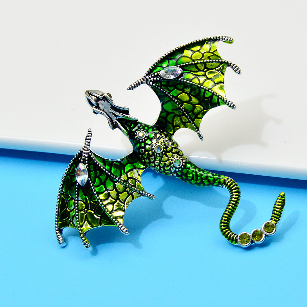 Enamel Fly Dragon Brooch Party Favor Birthday For Women