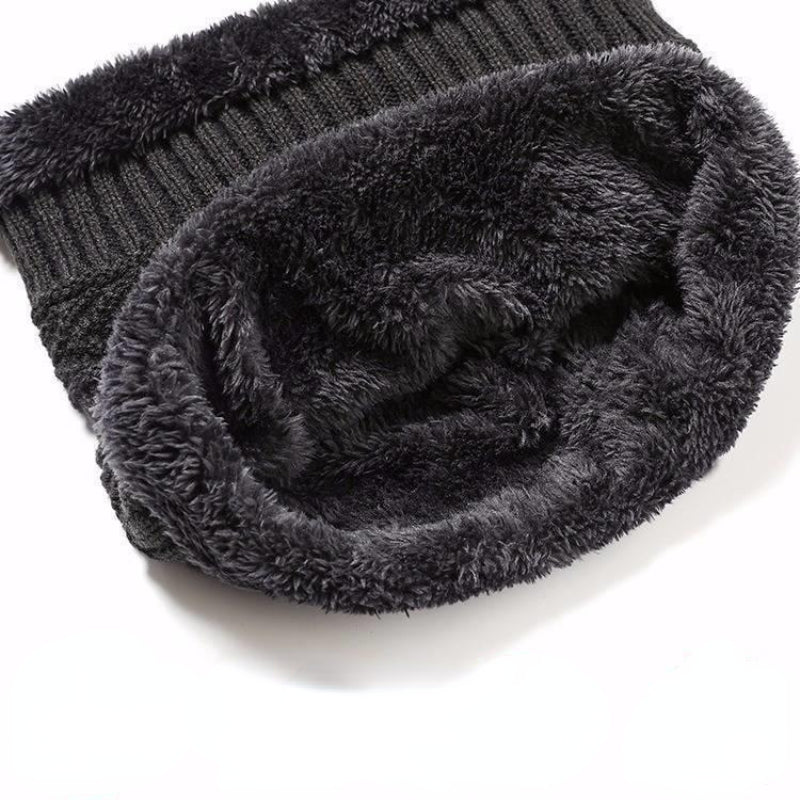 2pcs Men's Winter Fleece Knitted Hats
