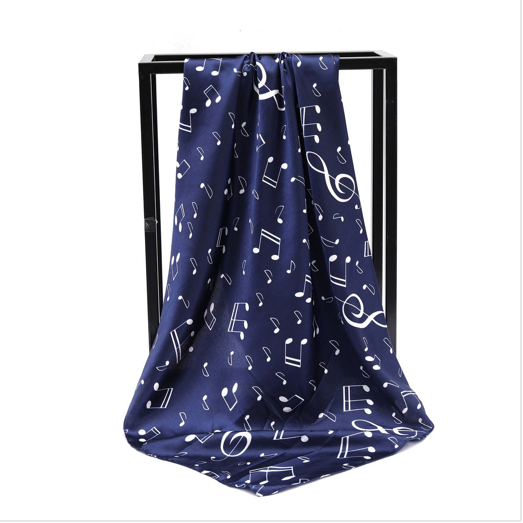 Square Printed Scarf Turban Ladies Satin Shawl