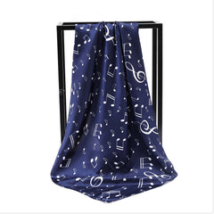 Square Printed Scarf Turban Ladies Satin Shawl