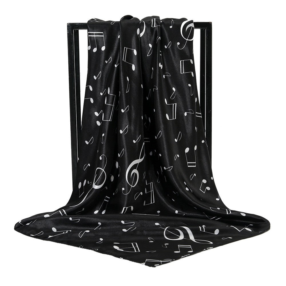 Square Printed Scarf Turban Ladies Satin Shawl