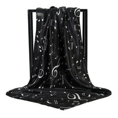 Square Printed Scarf Turban Ladies Satin Shawl