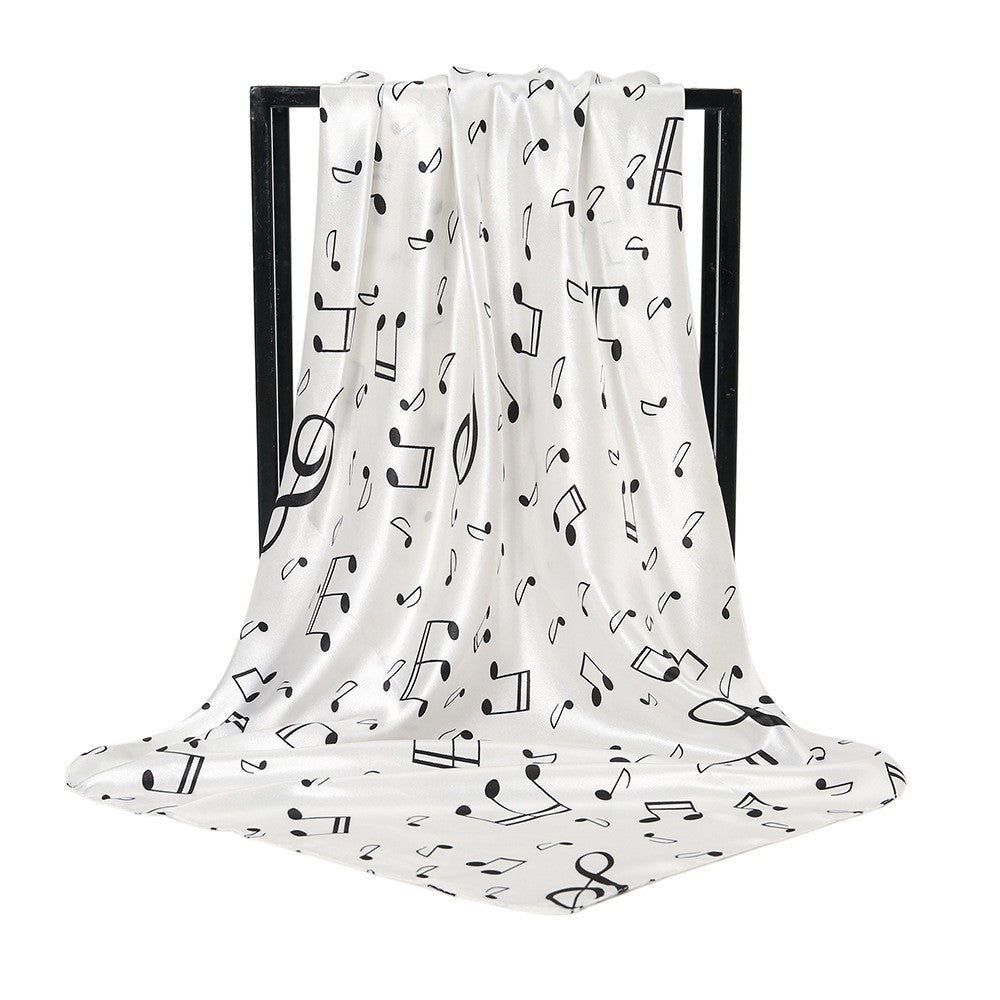 Square Printed Scarf Turban Ladies Satin Shawl