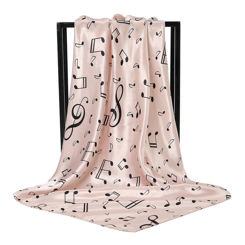 Square Printed Scarf Turban Ladies Satin Shawl