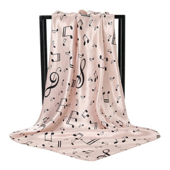 Square Printed Scarf Turban Ladies Satin Shawl