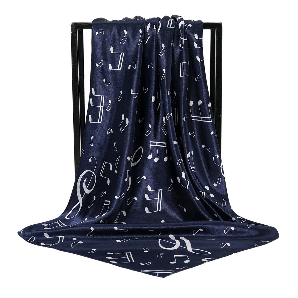 Square Printed Scarf Turban Ladies Satin Shawl