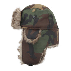 Camouflage Fleece Thermal Winter Hat with Ear Protection