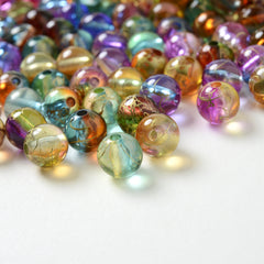 50pcs 8mm Mix Double Acrylic Spacer Beads for Bracelet Necklace DIY