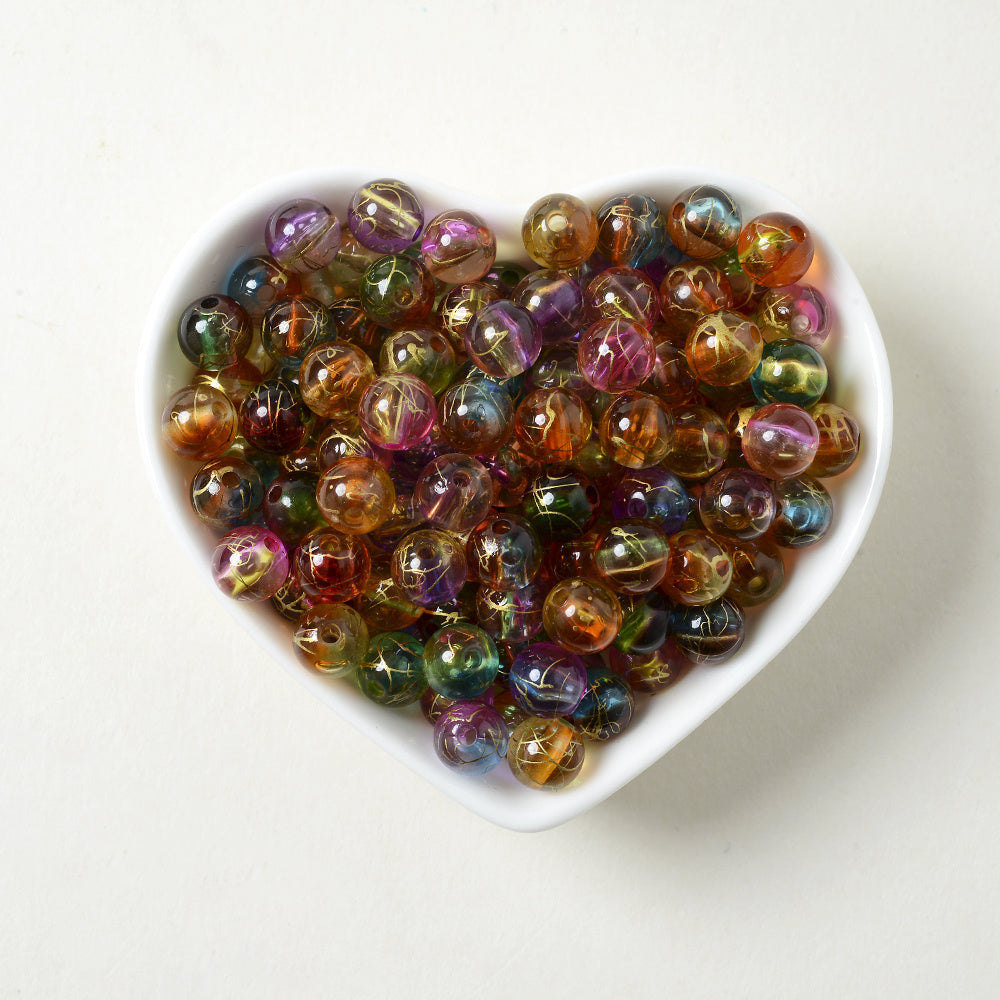 50pcs 8mm Mix Double Acrylic Spacer Beads for Bracelet Necklace DIY