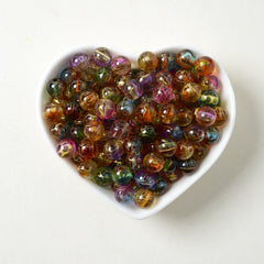 50pcs 8mm Mix Double Acrylic Spacer Beads for Bracelet Necklace DIY
