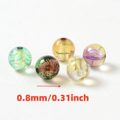 50pcs 8mm Mix Double Acrylic Spacer Beads for Bracelet Necklace DIY