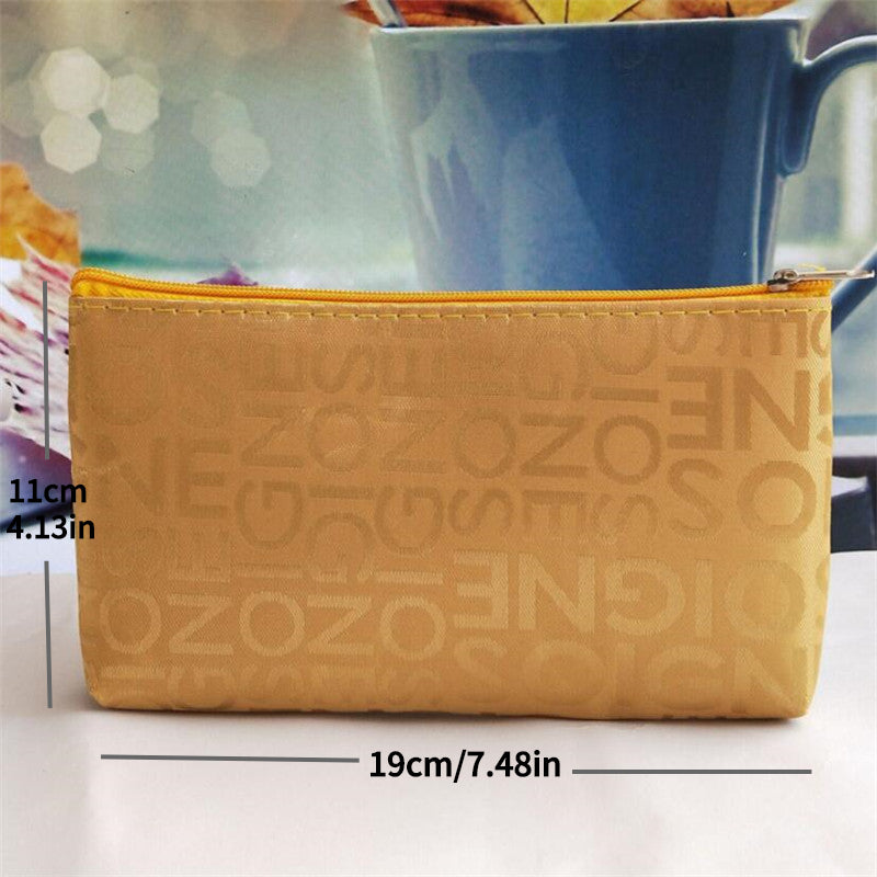 Letter Detail Cosmetic Bag Cosmetic Organizer Versatile Travel Toiletry Bag