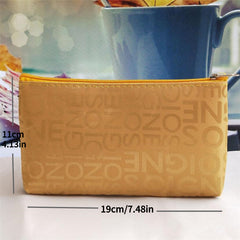 Letter Detail Cosmetic Bag Cosmetic Organizer Versatile Travel Toiletry Bag