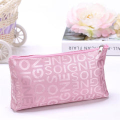 Letter Detail Cosmetic Bag Cosmetic Organizer Versatile Travel Toiletry Bag
