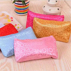 Letter Detail Cosmetic Bag Cosmetic Organizer Versatile Travel Toiletry Bag