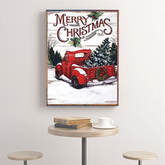 Christmas Diamond Painting Red Truck Diamond Art Kit
