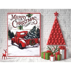 Christmas Diamond Painting Red Truck Diamond Art Kit