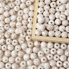 100PCS 8mm Cracked Acrylic Beads for Jewelry Making DIY